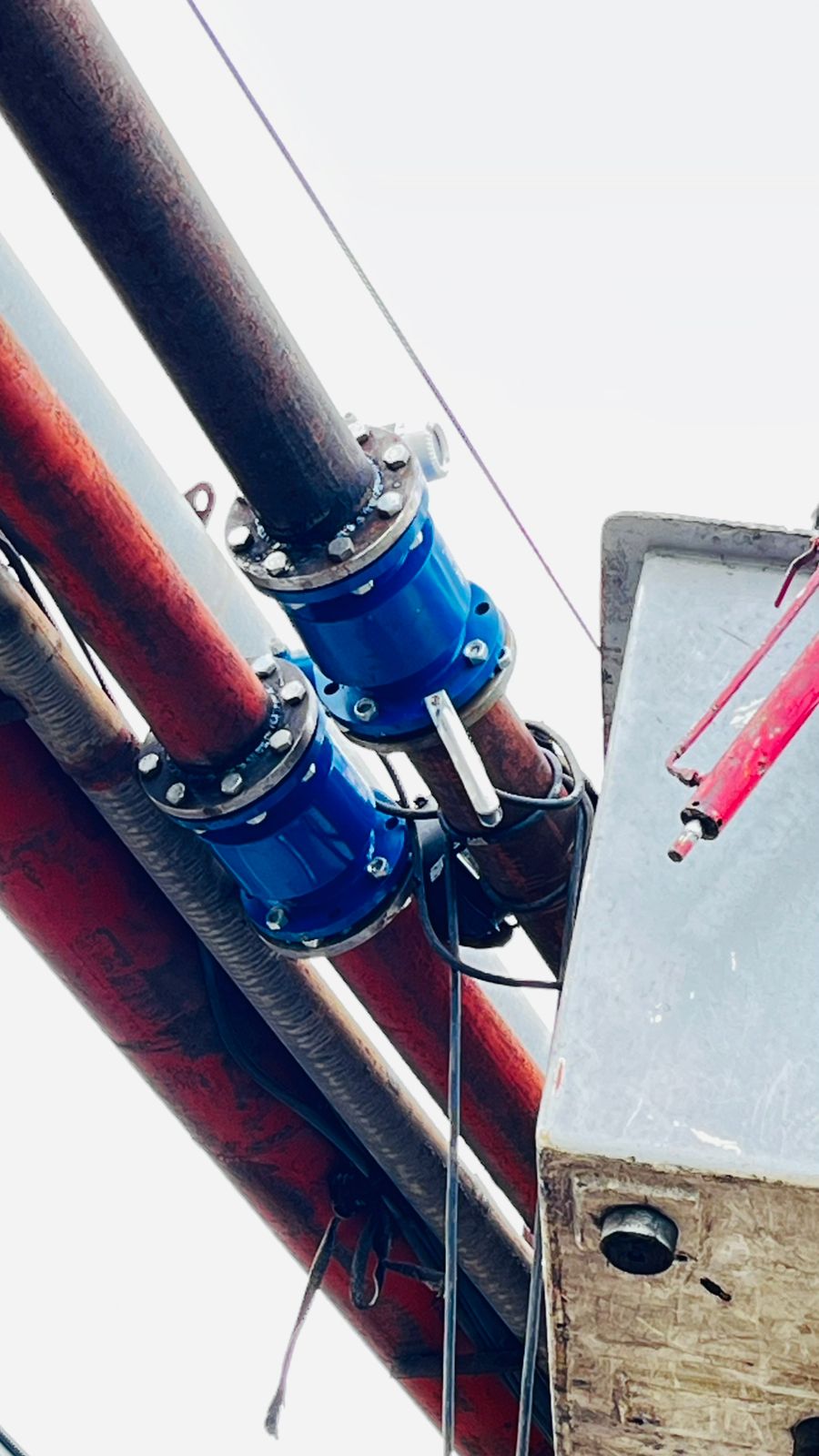 Installed smart flow meters on site